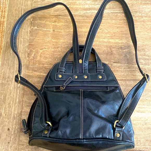 Real Black leather shoulder bag / cross body 
Made in Italy - Picture 2 of 8